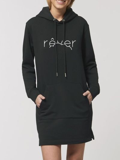 Robe sweat capuche "Rêver"