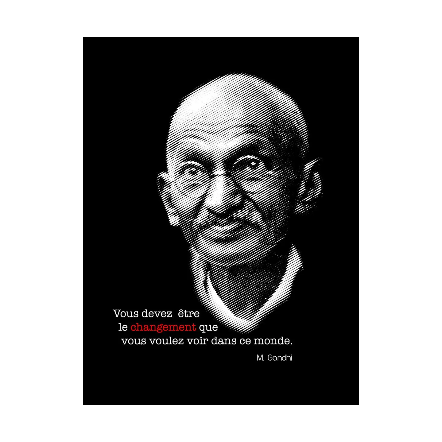 T-shirt homme  "Gandhi"