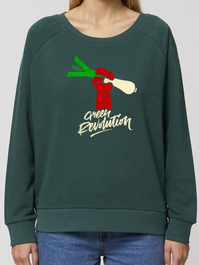 Sweat-shirt loose "Green revolution"