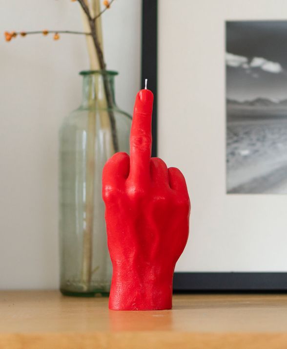Bougie main fcuk you - rouge - Candle hand