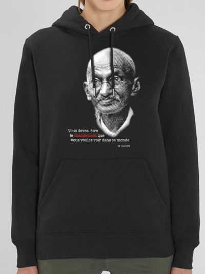 Sweat femme capuche " Gandhi"