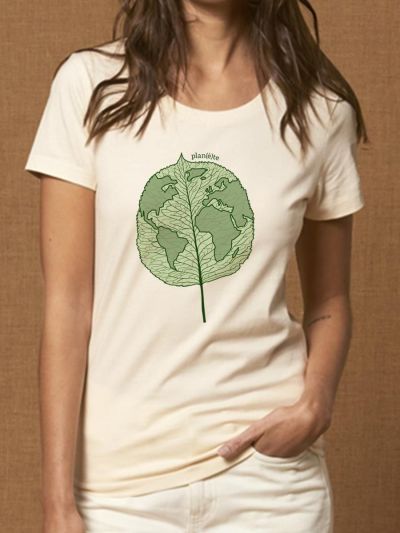 T-shirt femme "Plan(è)te feuille"