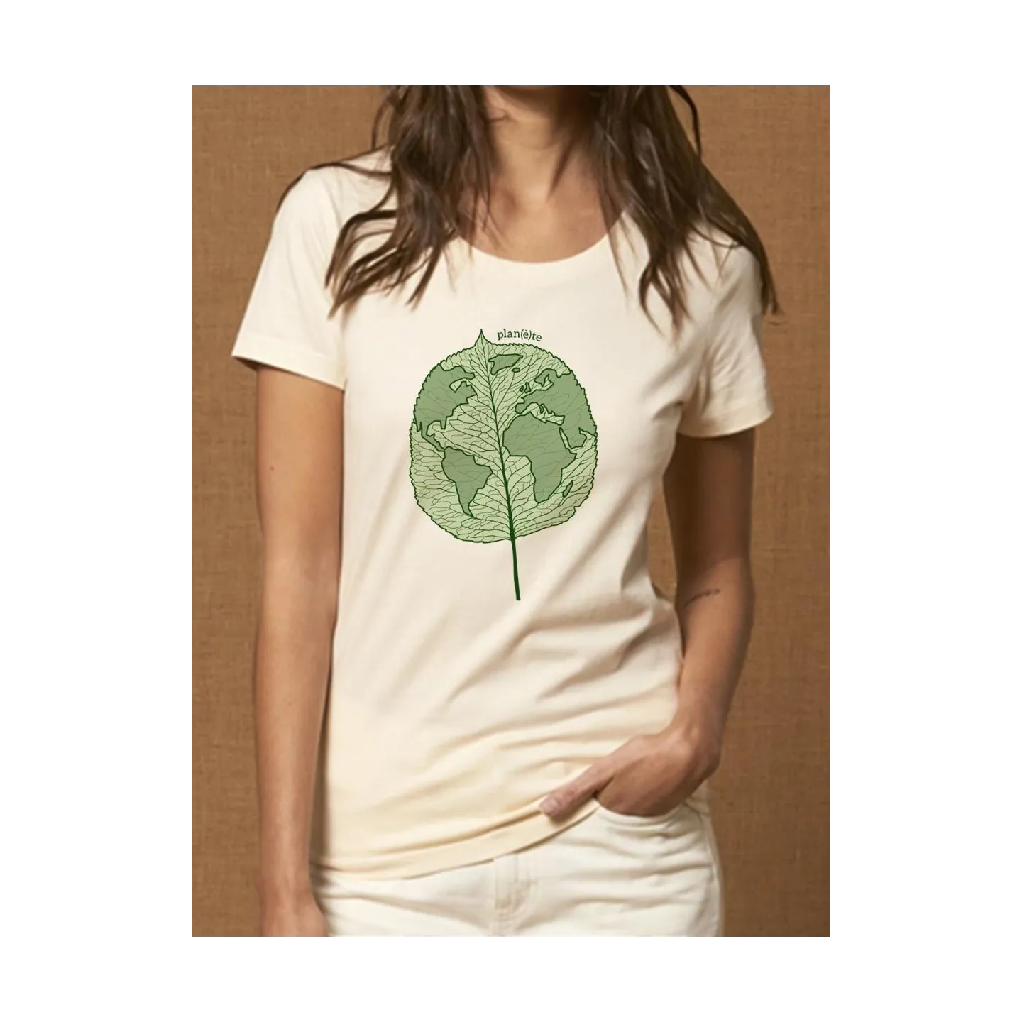 T-shirt femme "Plan(è)te feuille"