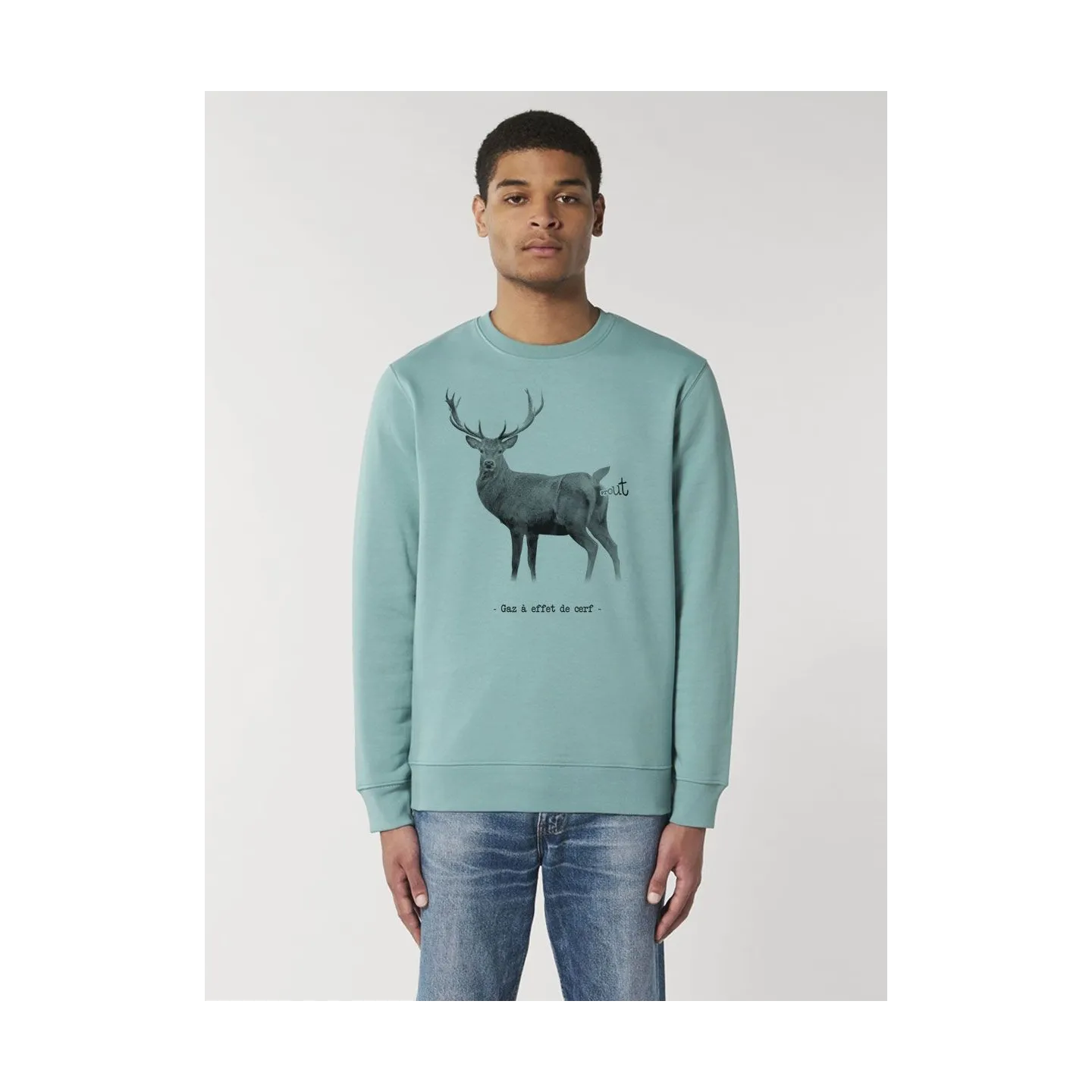 Sweat homme ''Gaz à effet de cerf''