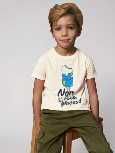 T-Shirt enfant "Non à la fonte des glaces"