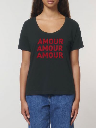 Tee shirt loose ''Amour Amour Amour''