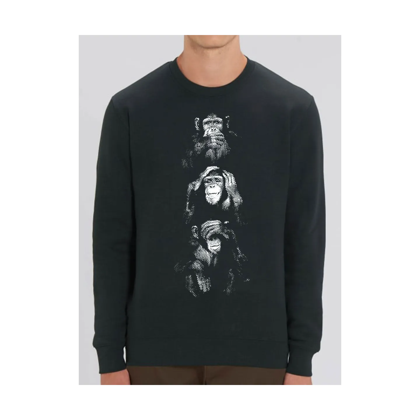 Sweat homme "Singes de la sagesse"