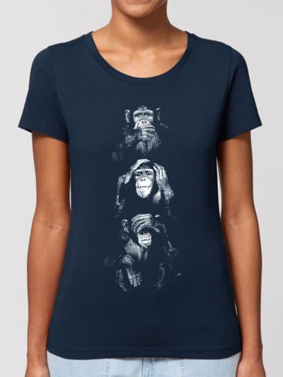 T-shirt femme "Singes de la sagesse"