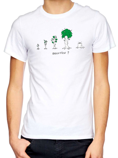 T shirt arbre : tee shirt original, décalé et engagé en coton bio