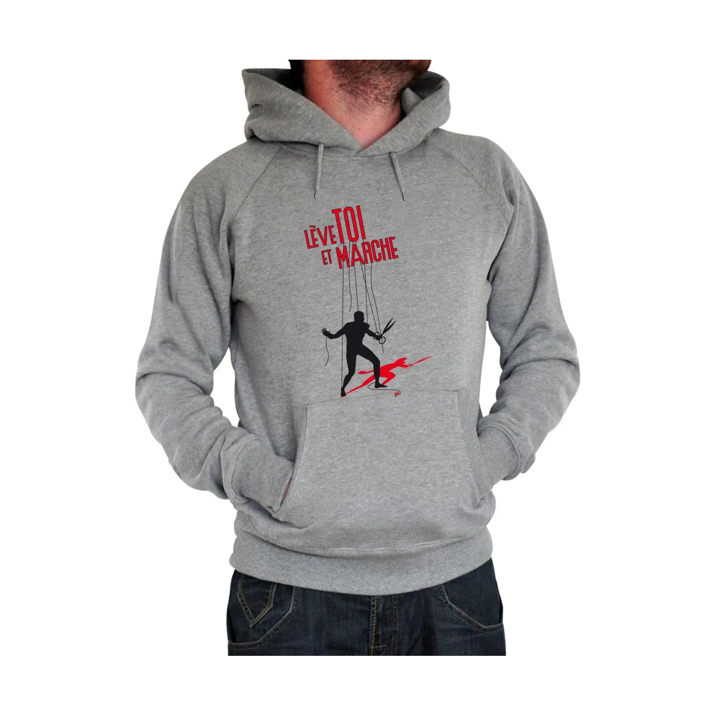 Sweat homme "Lève toi noir"