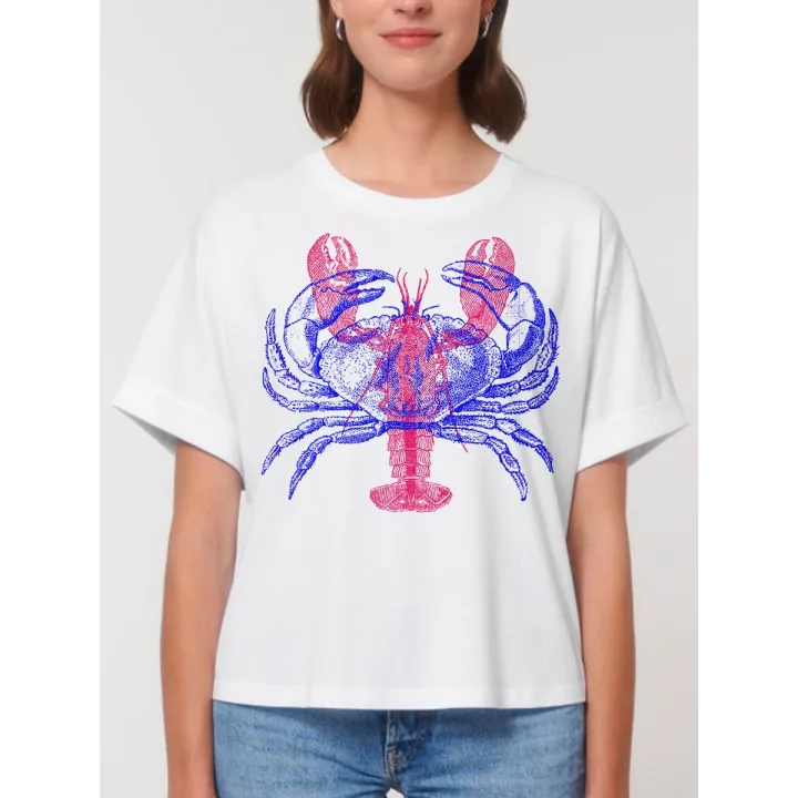 T-shirt femme loose "Homard/Crabe" par Ruliano des Bois