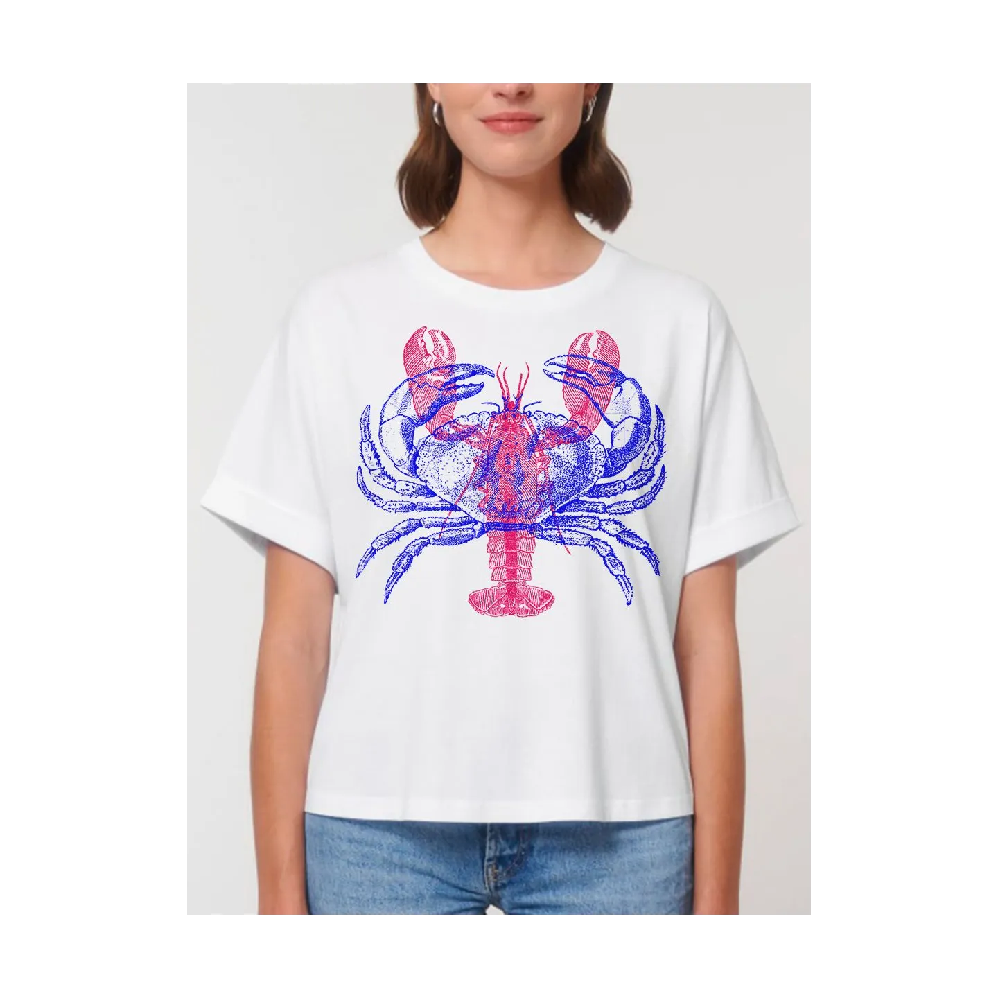 T-shirt femme loose "Homard/Crabe" par Ruliano des Bois