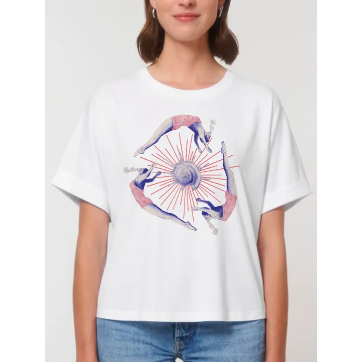 T-shirt femme loose "Nageuses" par Ruliano des Bois