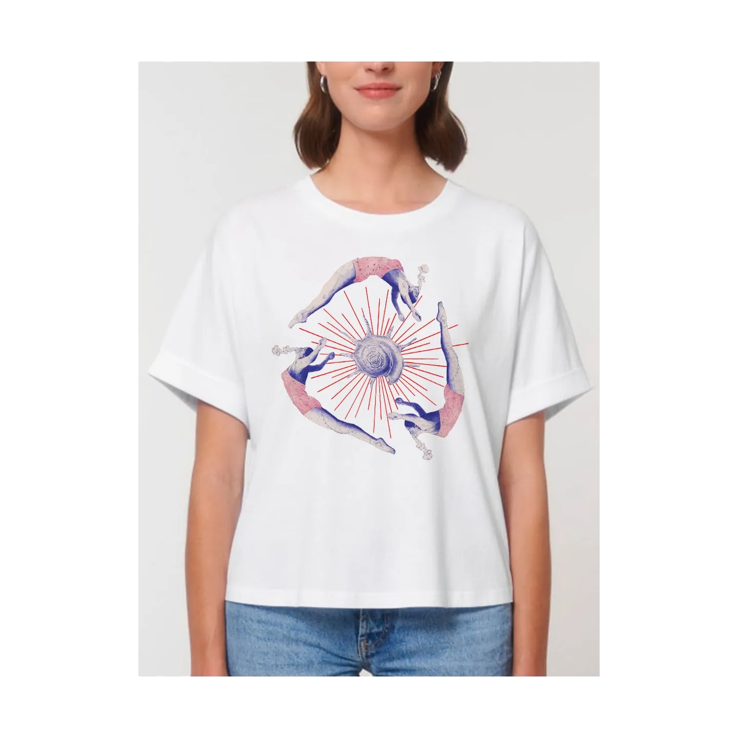 T-shirt femme loose "Nageuses" par Ruliano des Bois