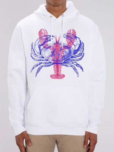 Sweat capuche homme "Crabe/Homard" par Ruliano des Bois