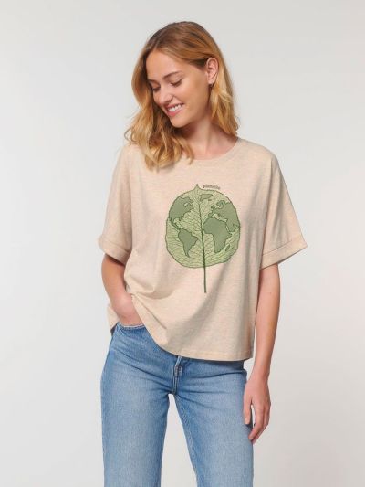 T-shirt femme "Plan(è)te feuille"