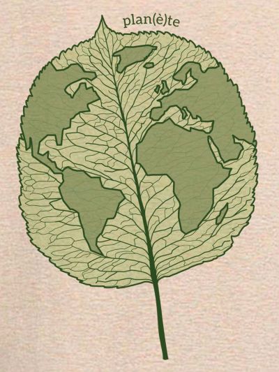 T-shirt femme "Plan(è)te feuille"
