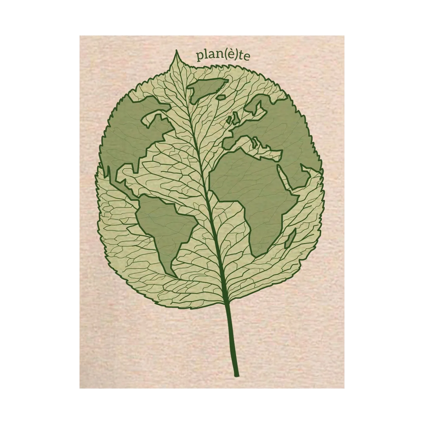T-shirt femme "Plan(è)te feuille"