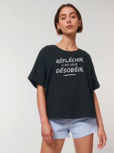 T-shirt femme "Réfléchir"