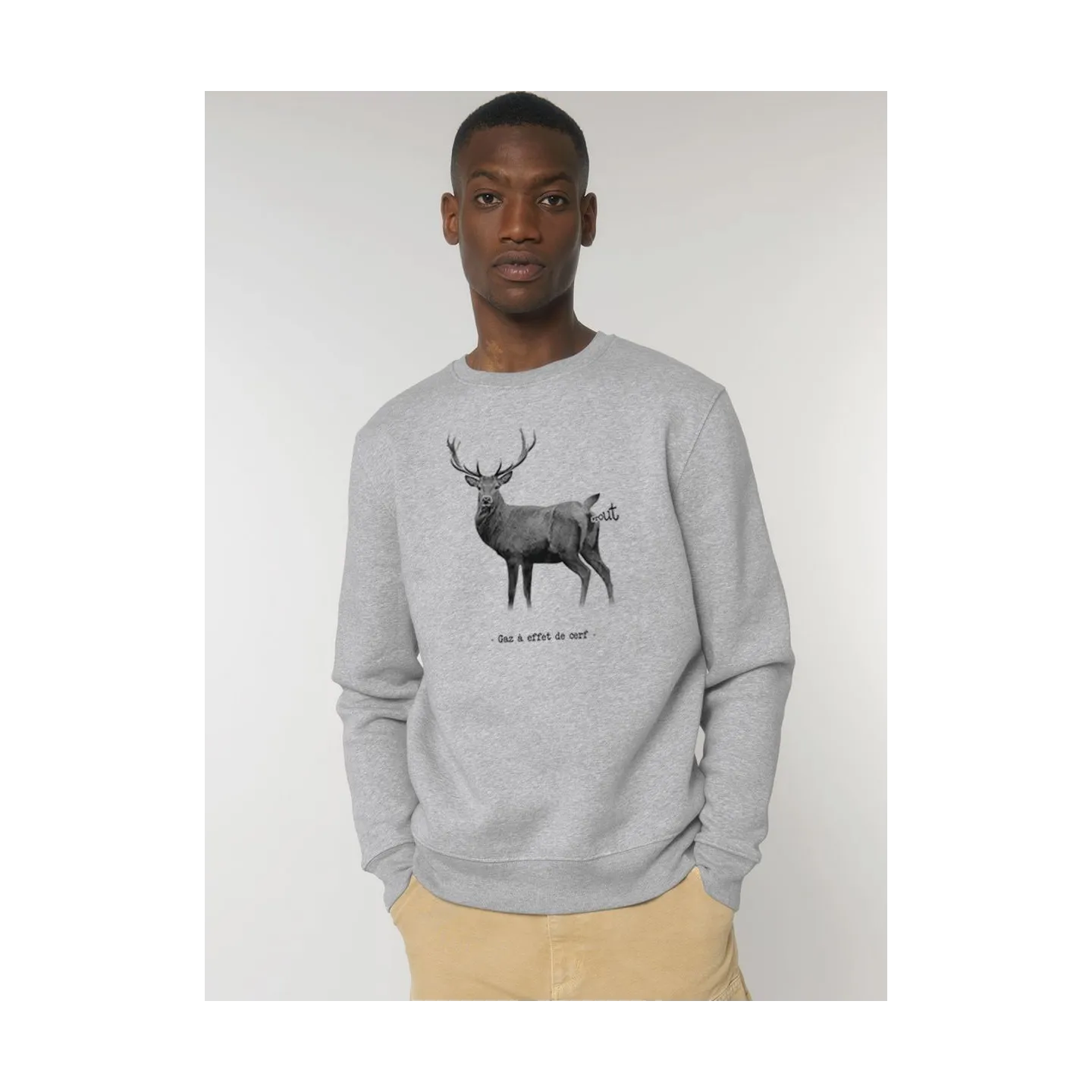 Sweat homme ''Gaz à effet de cerf''