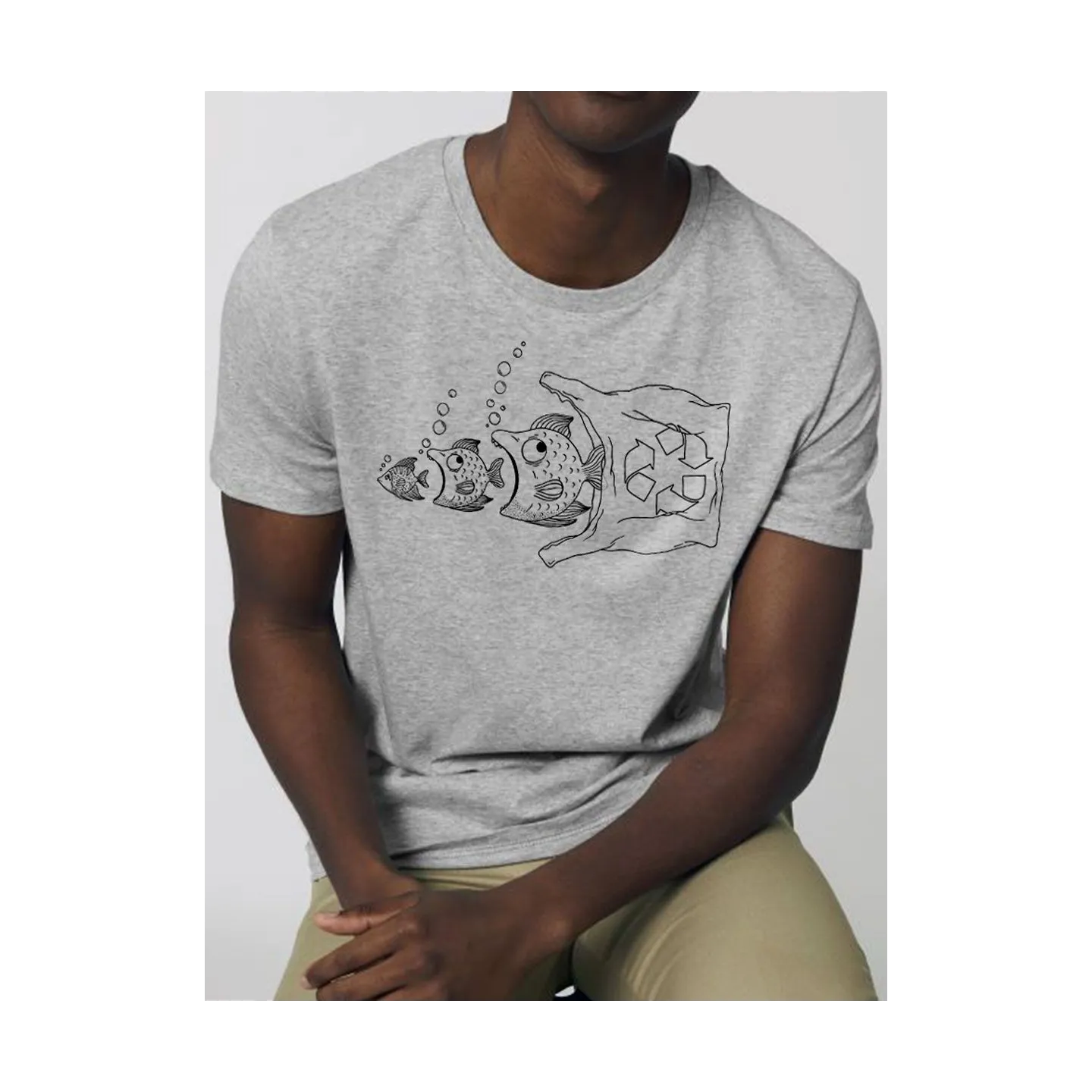 T-shirt homme ''Plastic Fish''