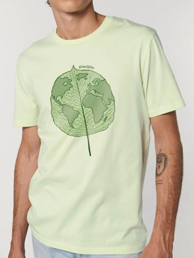 T-shirt homme ''Plan(è)te feuille''