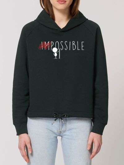 Sweat femme court "Possible"