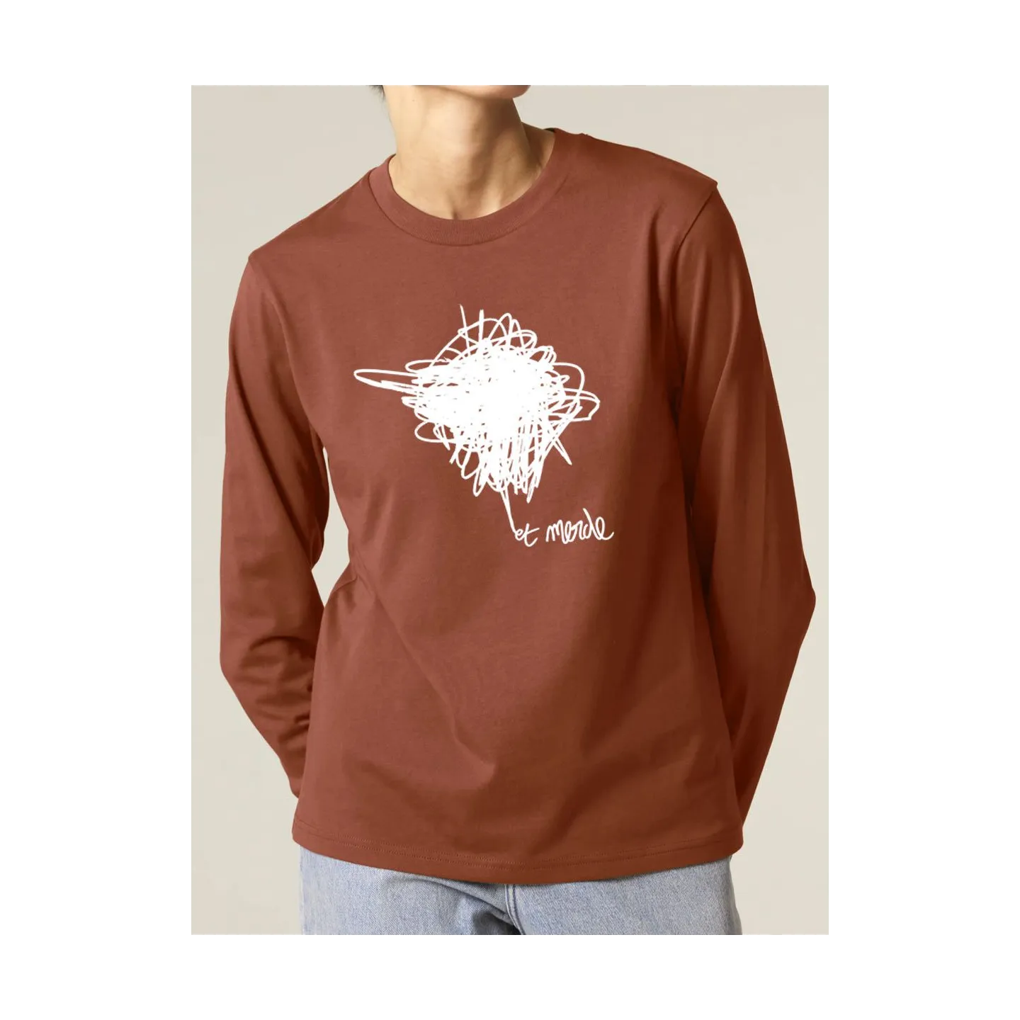T-shirt manches longues homme "Et merde"