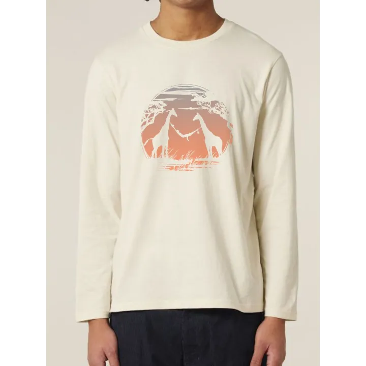 T-shirt manches longues homme "Girafe"
