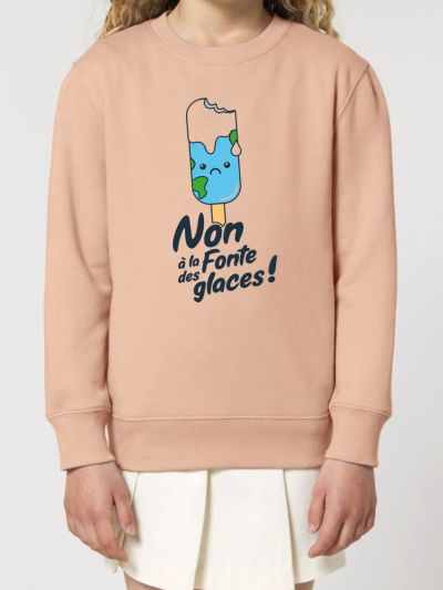 Sweat enfant "Non à la fonte des glaces"