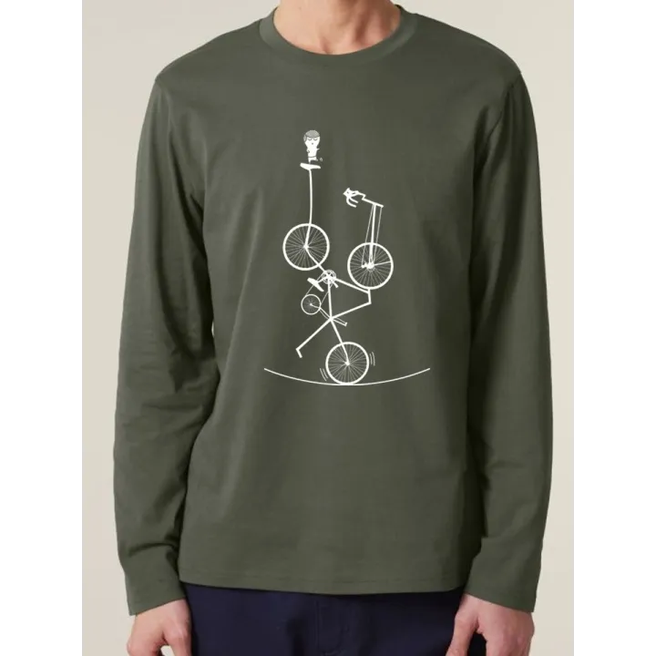 T-shirt manches longues homme "Sur le fil"