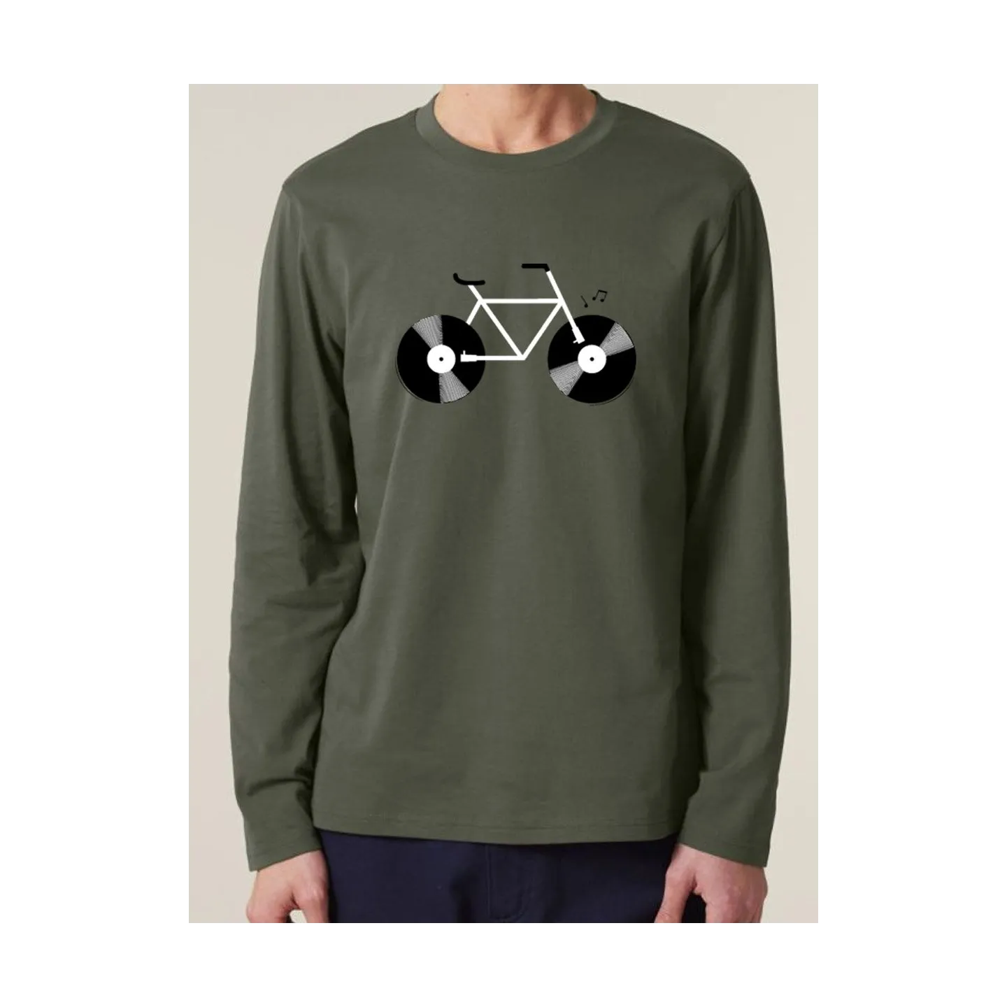 T-shirt manches longues homme "Velo Vinyle"