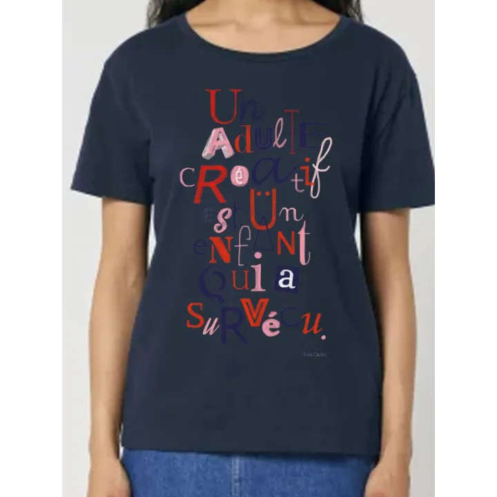 T-shirt femme "Un adulte créatif...."