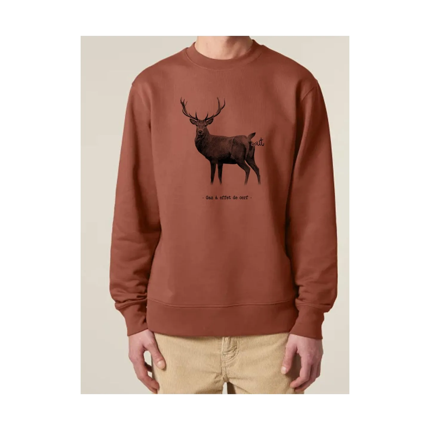 Sweat homme ''Gaz à effet de cerf''