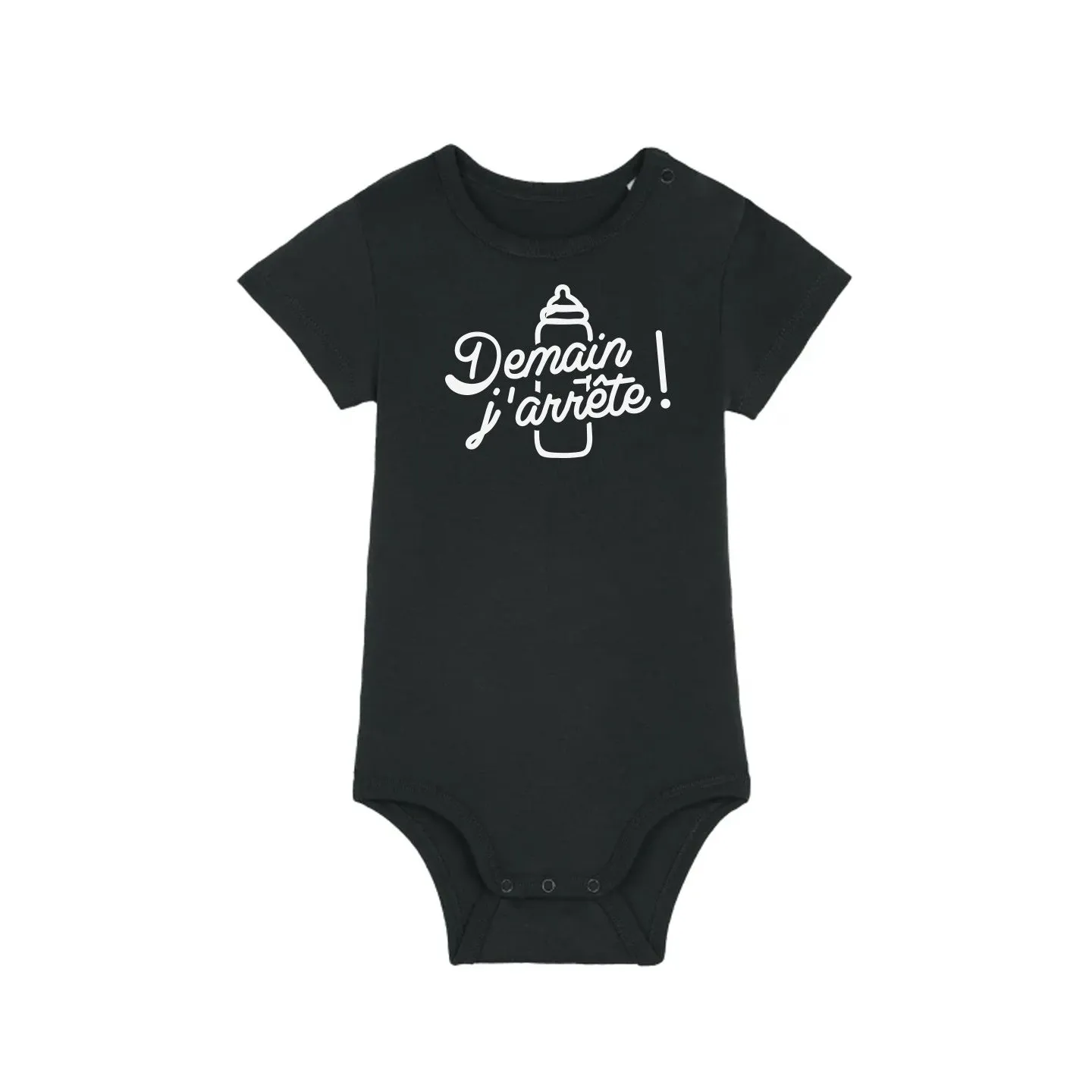 Body bébé ''Demain j'arrête'' (biberon)
