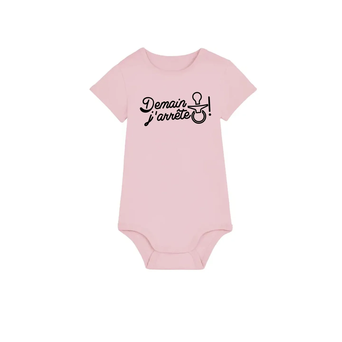 Body bébé ''Demain j'arrête'' (tétine)