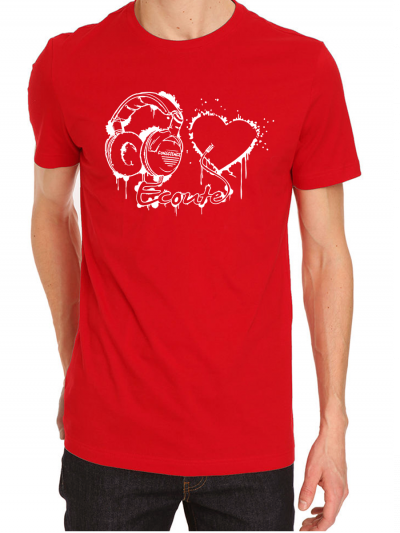 T-shirt homme "écoute ton coeur"