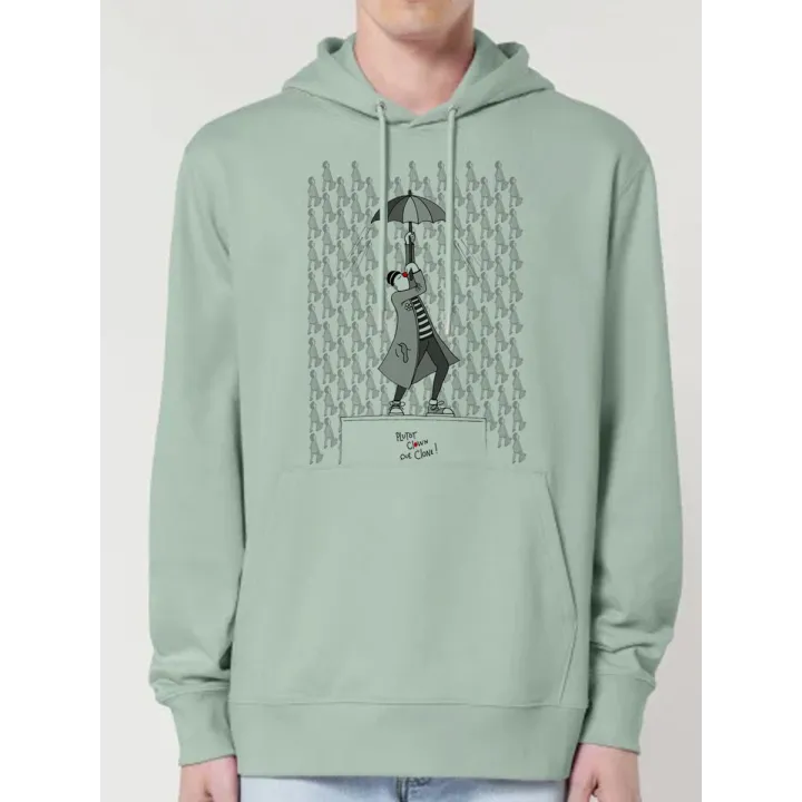 Sweat homme "Plutôt clown que clone"