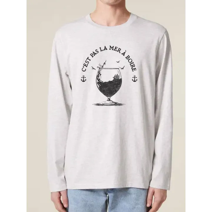 T-shirt manches longues homme "LA MER A BOIRE"