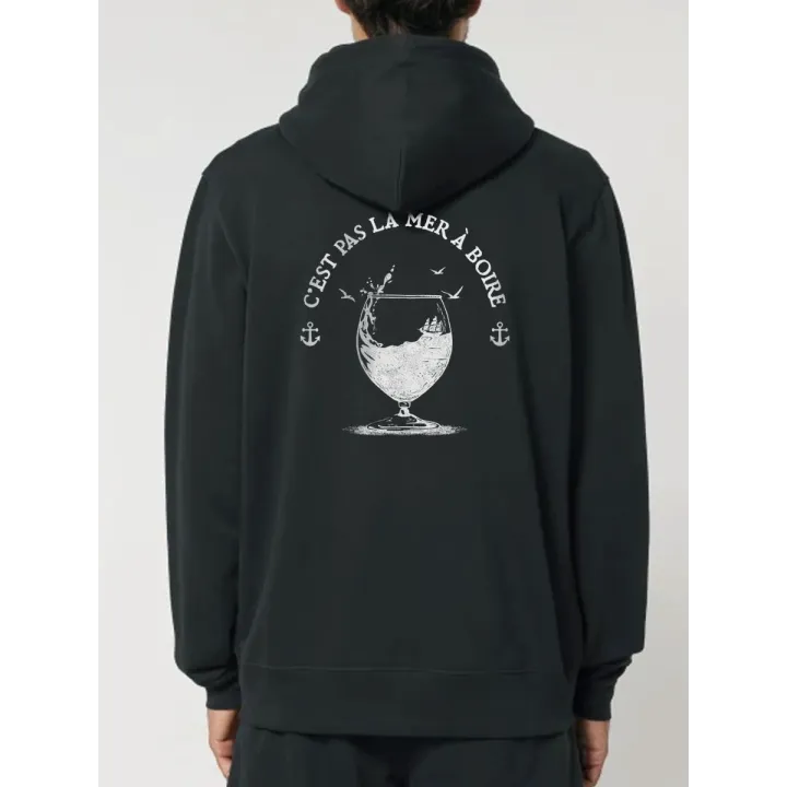 Veste Capuche homme "La mer à boire"