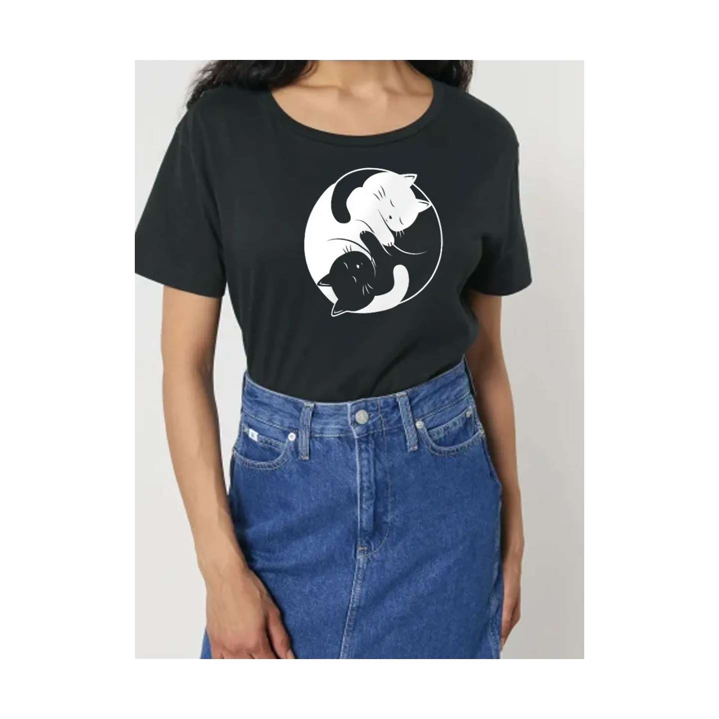 T-shirt femme "YING YANG CAT" by LeDuc