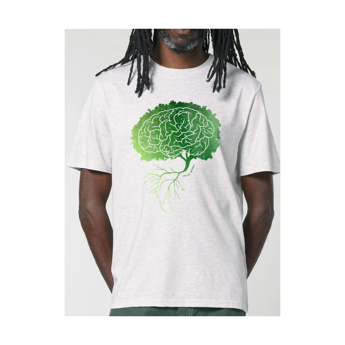 T-SHIRT MANCHES COURTES HOMME "THINK GREEN"