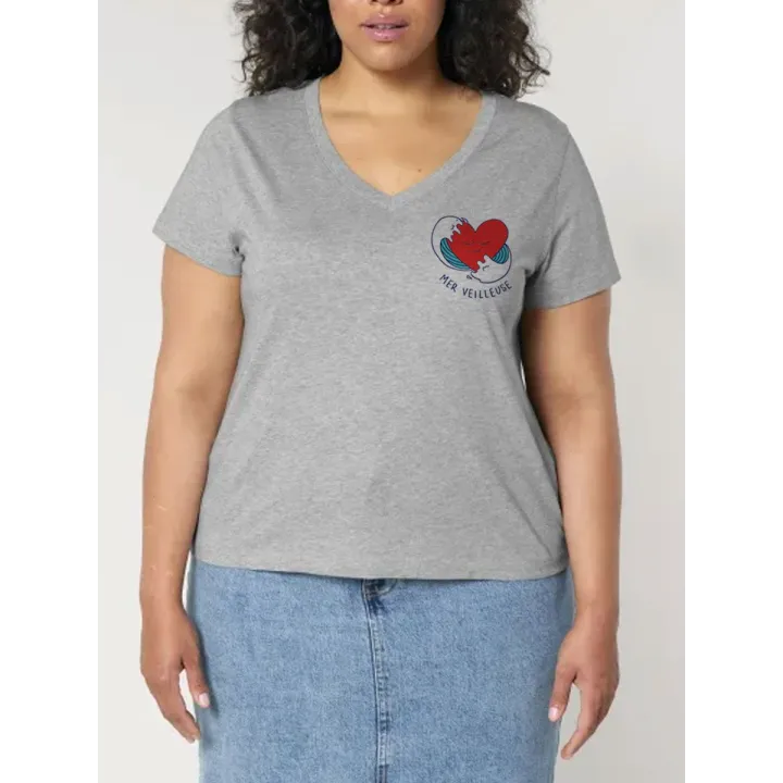 T-shirt femme manches courtes "MER VEILLEUSE"