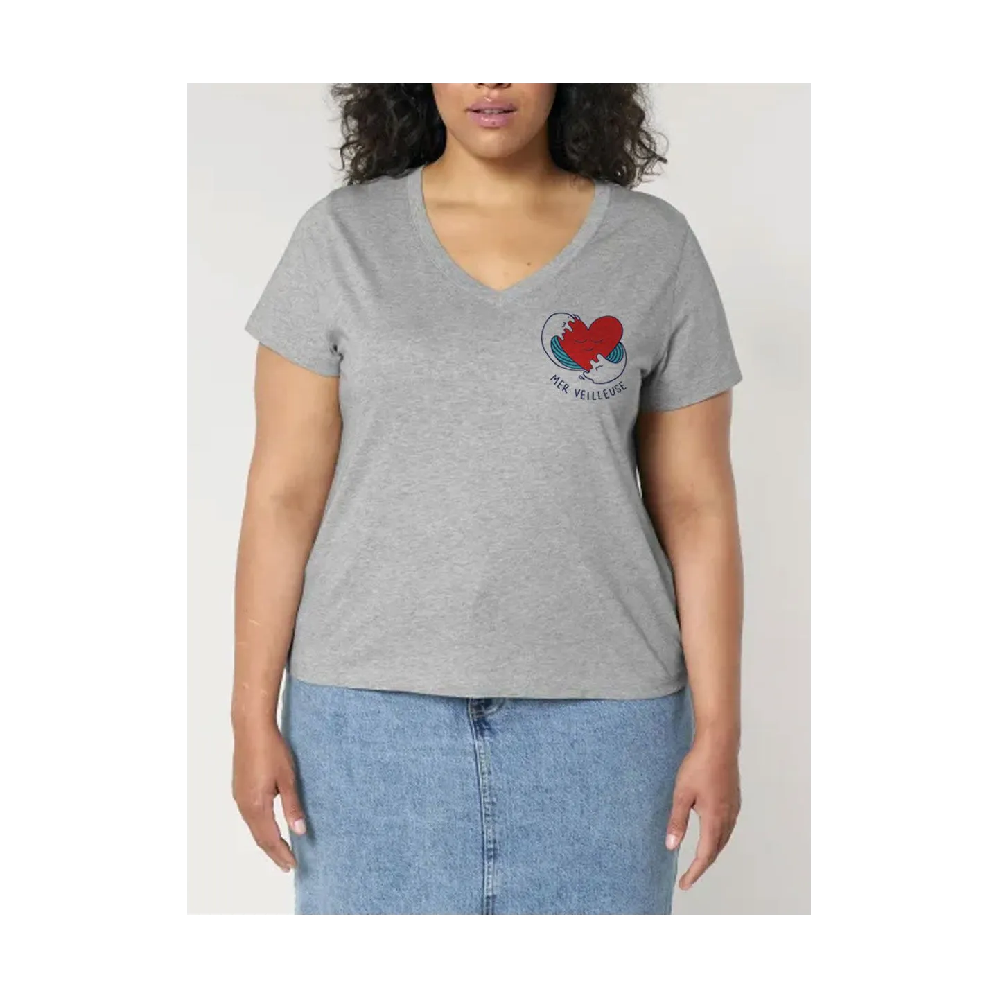 T-shirt femme manches courtes "MER VEILLEUSE"