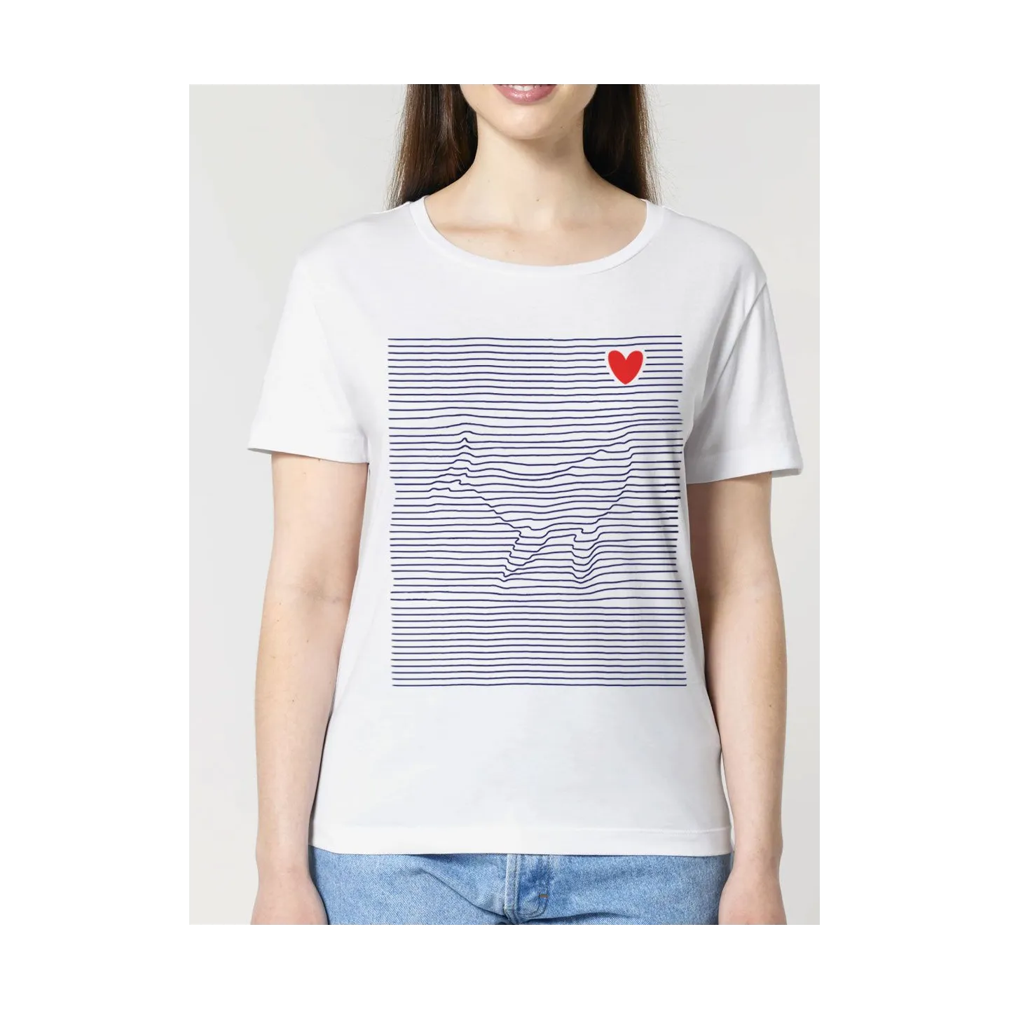 T-shirt femme "BALEINE MARINIERE"