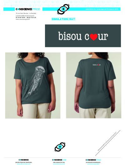 Tshirts anthracite Méduse