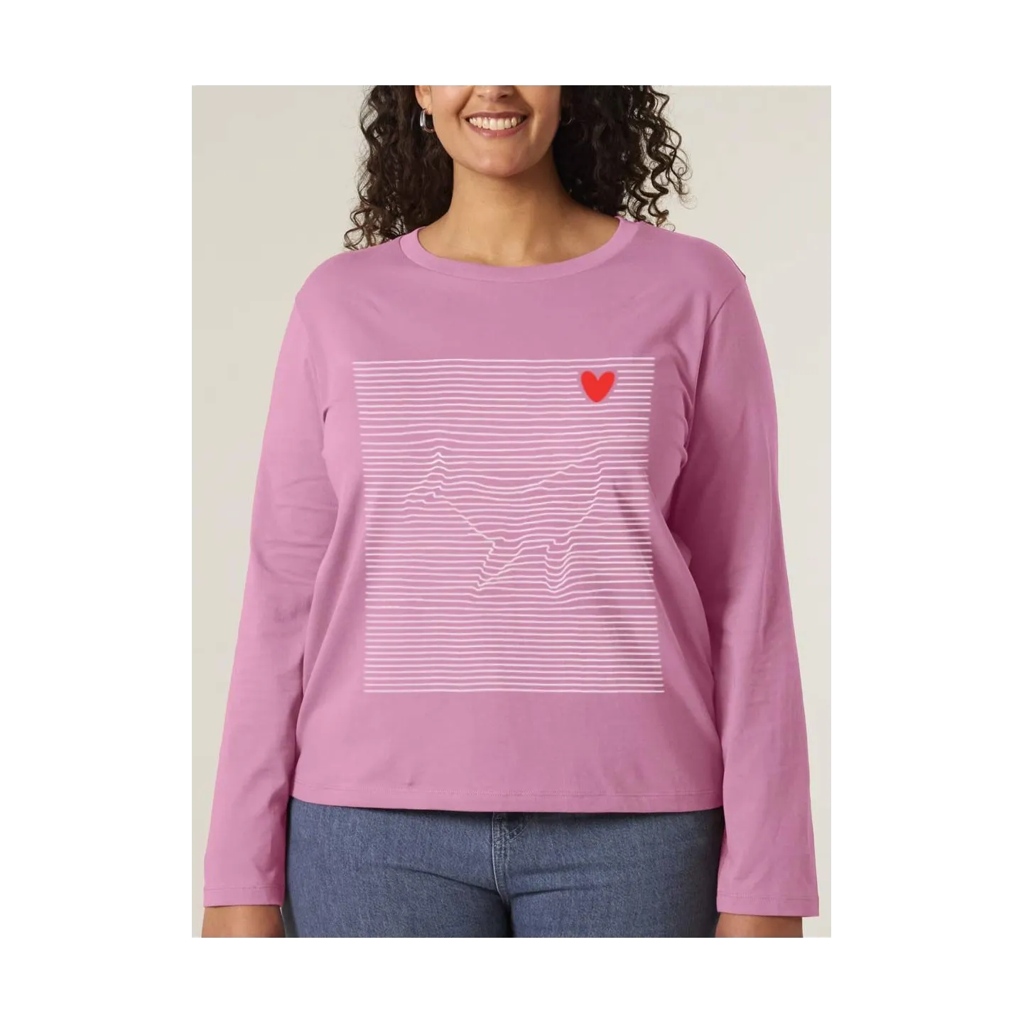 T-SHIRT MANCHES LONGUES FEMME "BALEINE MARINIERE"