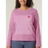 T-SHIRT MANCHES LONGUES FEMME "BALEINE MARINIERE"