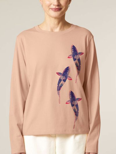 T-SHIRT MANCHES LONGUES FEMME "CARPES" PAR RULIANO DES BOIS