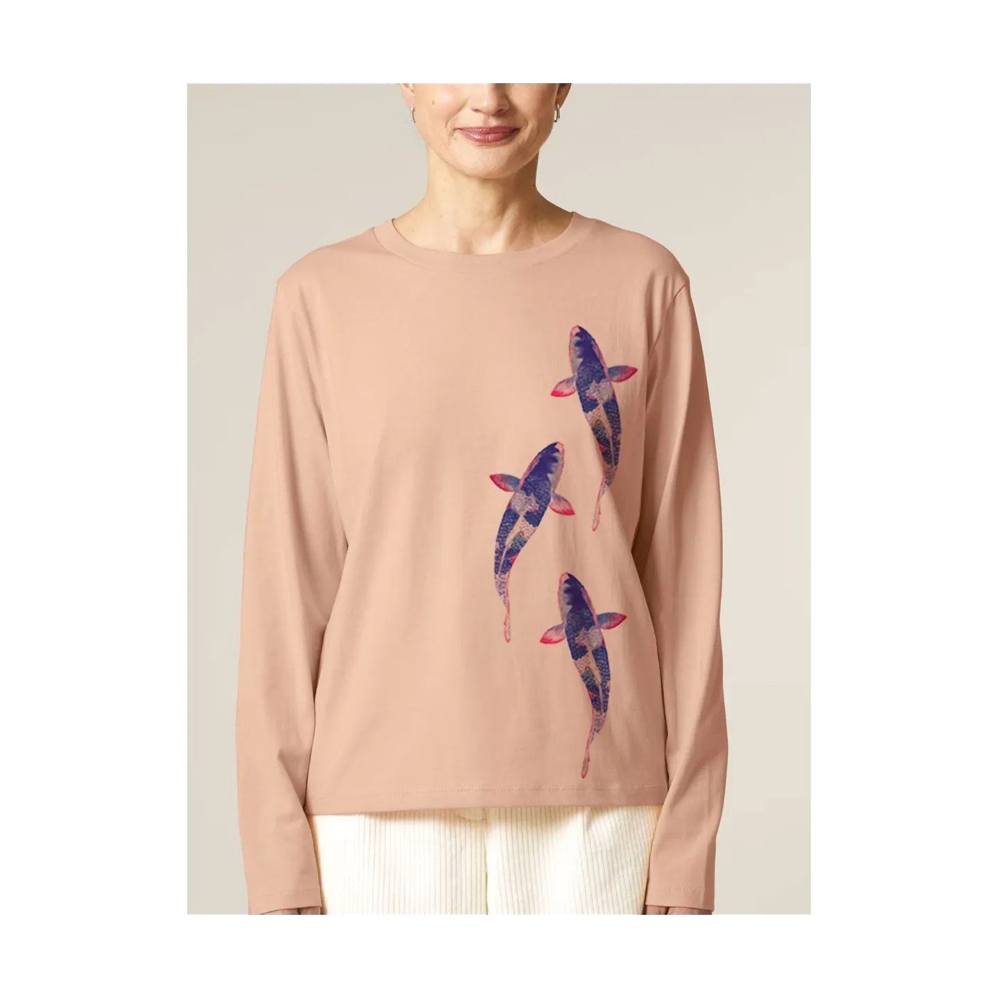 T-SHIRT MANCHES LONGUES FEMME "CARPES" PAR RULIANO DES BOIS